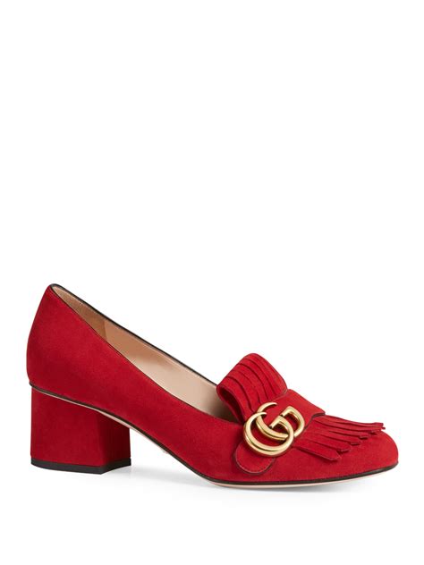 red gucci marmont shoes|gucci marmont shoes for women.